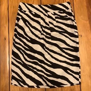 Banana Republic zebra print skirt
